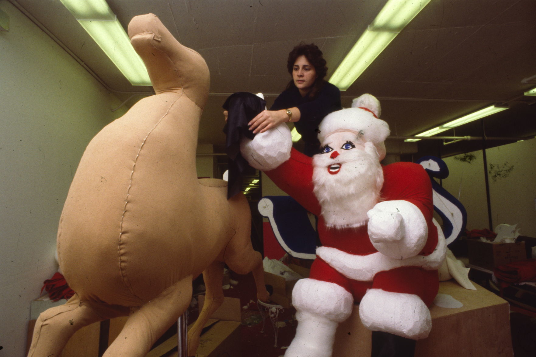 Christmas decorations at Hart-Albin, 1979